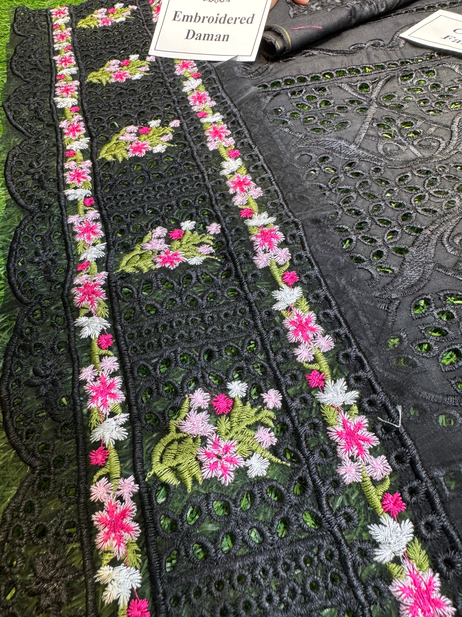 Luxury Chikankari Embroidered 3-Piece Suit with Chiffon Dupatta (Master Copy) Nz-340 - NZ COLLECTION