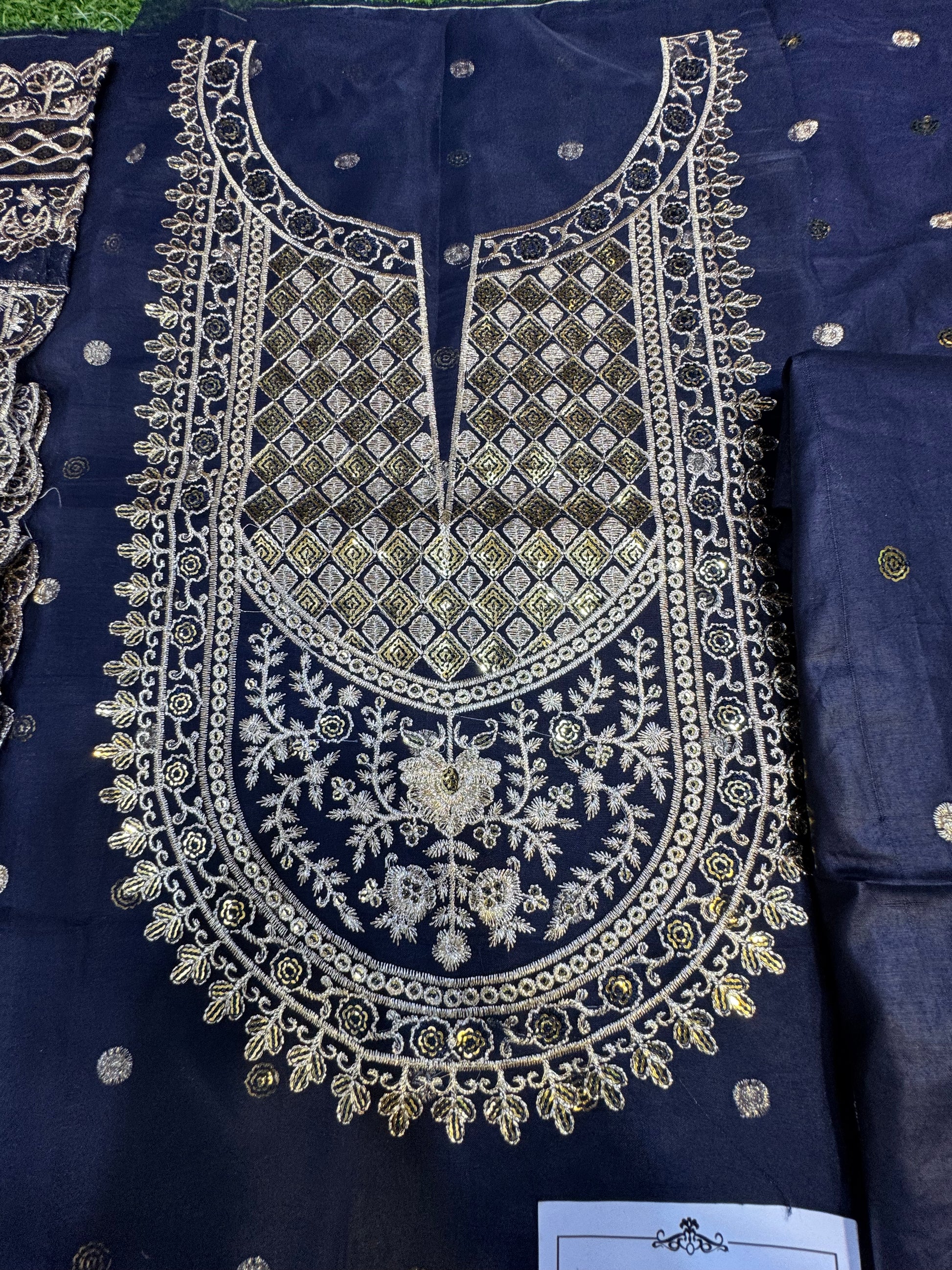 Elegant Summer Unstitched Cotton Suit – 3PC Embroidered Perfection - NZ COLLECTION