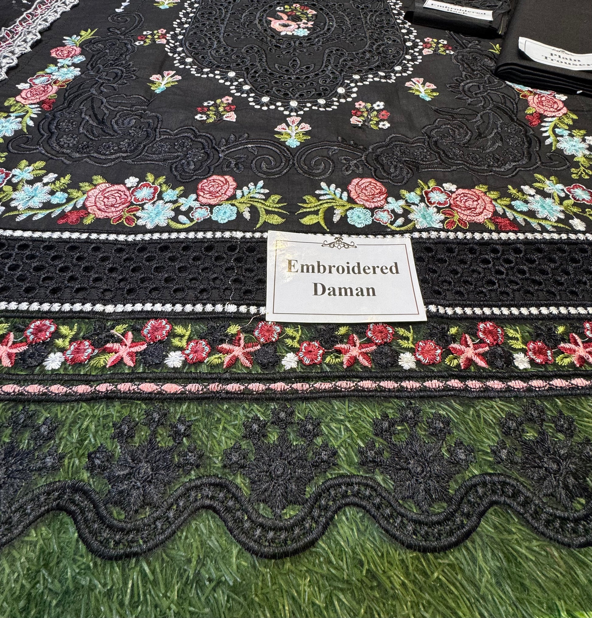 Elegant Summer Unstitched Cotton Suit – 3PC Embroidered Perfection - nz-330 - NZ COLLECTION