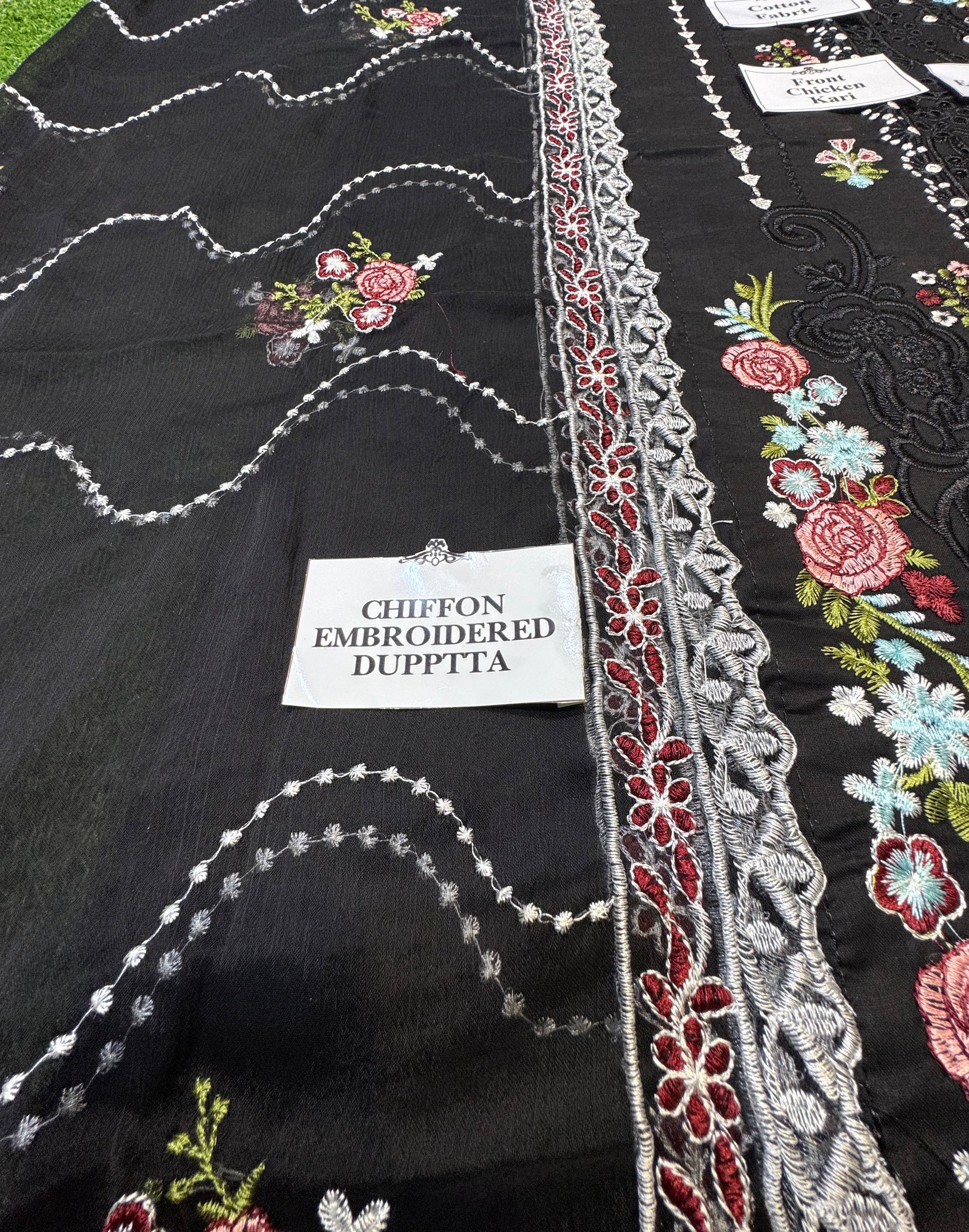 Elegant Summer Unstitched Cotton Suit – 3PC Embroidered Perfection - nz-330 - NZ COLLECTION