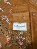 Chikankari Elegance – Soft Cotton 3Pc Suit with Embroidered Dupatta (brown) Nz Collection