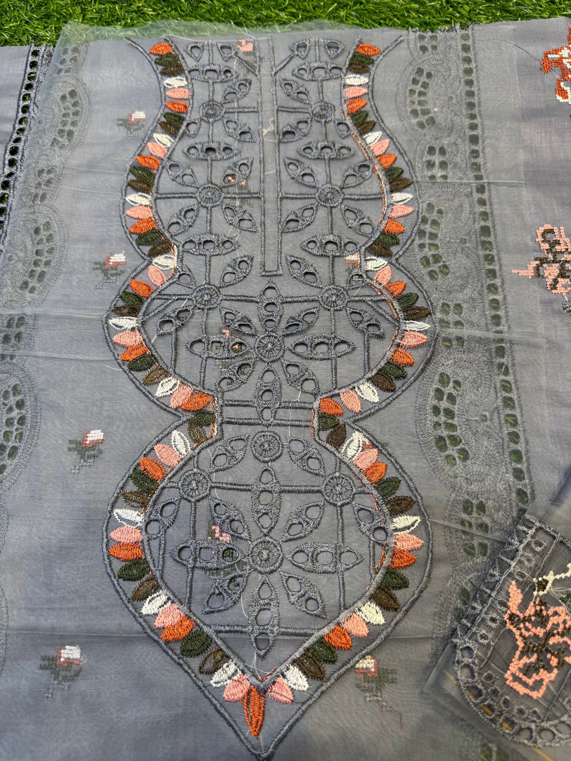 Chikankari Elegance – Soft Cotton 3Pc Suit with Embroidered Dupatta (Mint blue) - NZ COLLECTION