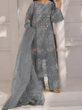 Chikankari Elegance – Soft Cotton 3Pc Suit with Embroidered Dupatta (Mint blue) - NZ COLLECTION