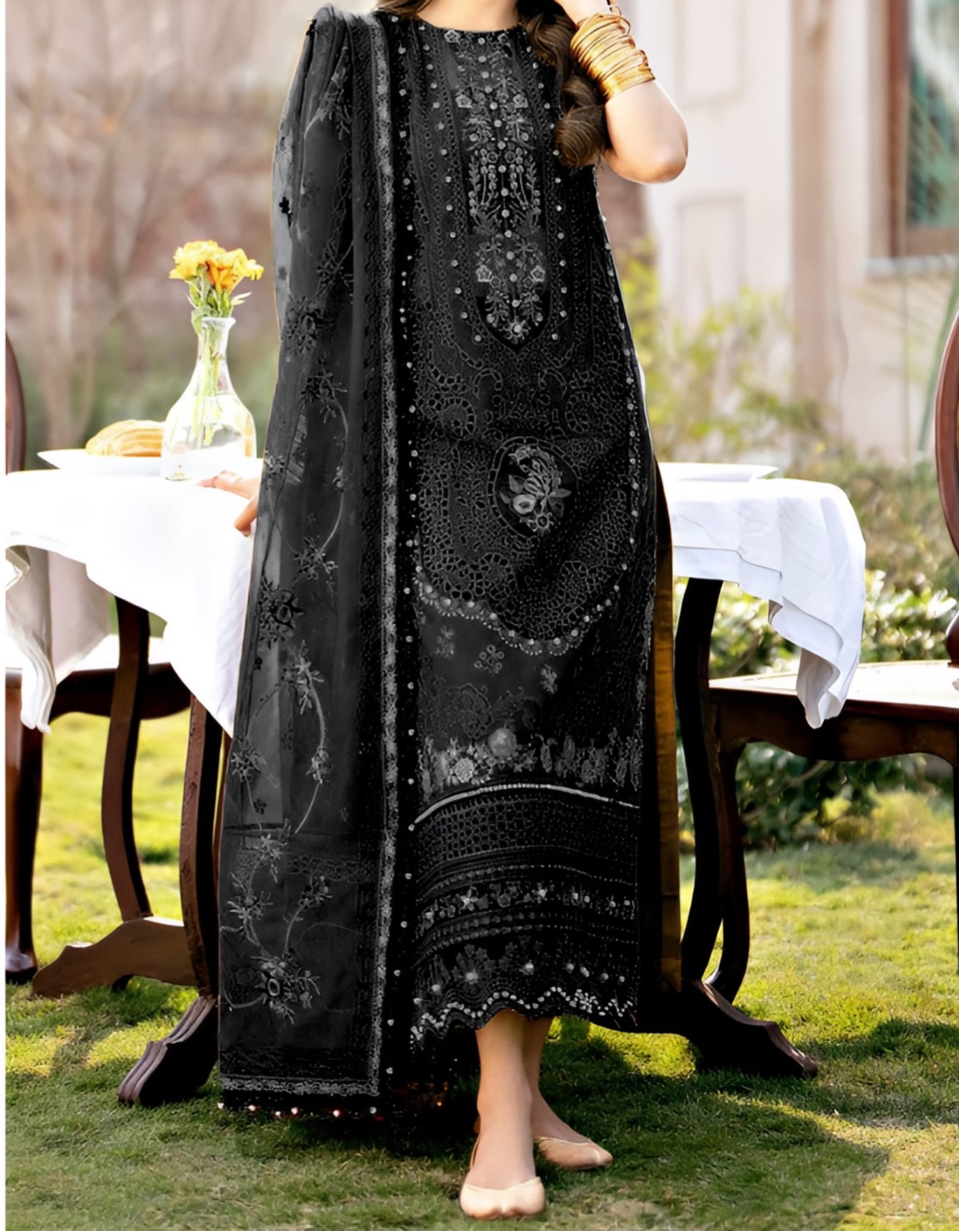 Elegant Summer Unstitched Cotton Suit – 3PC Embroidered Perfection - nz-330 - NZ COLLECTION