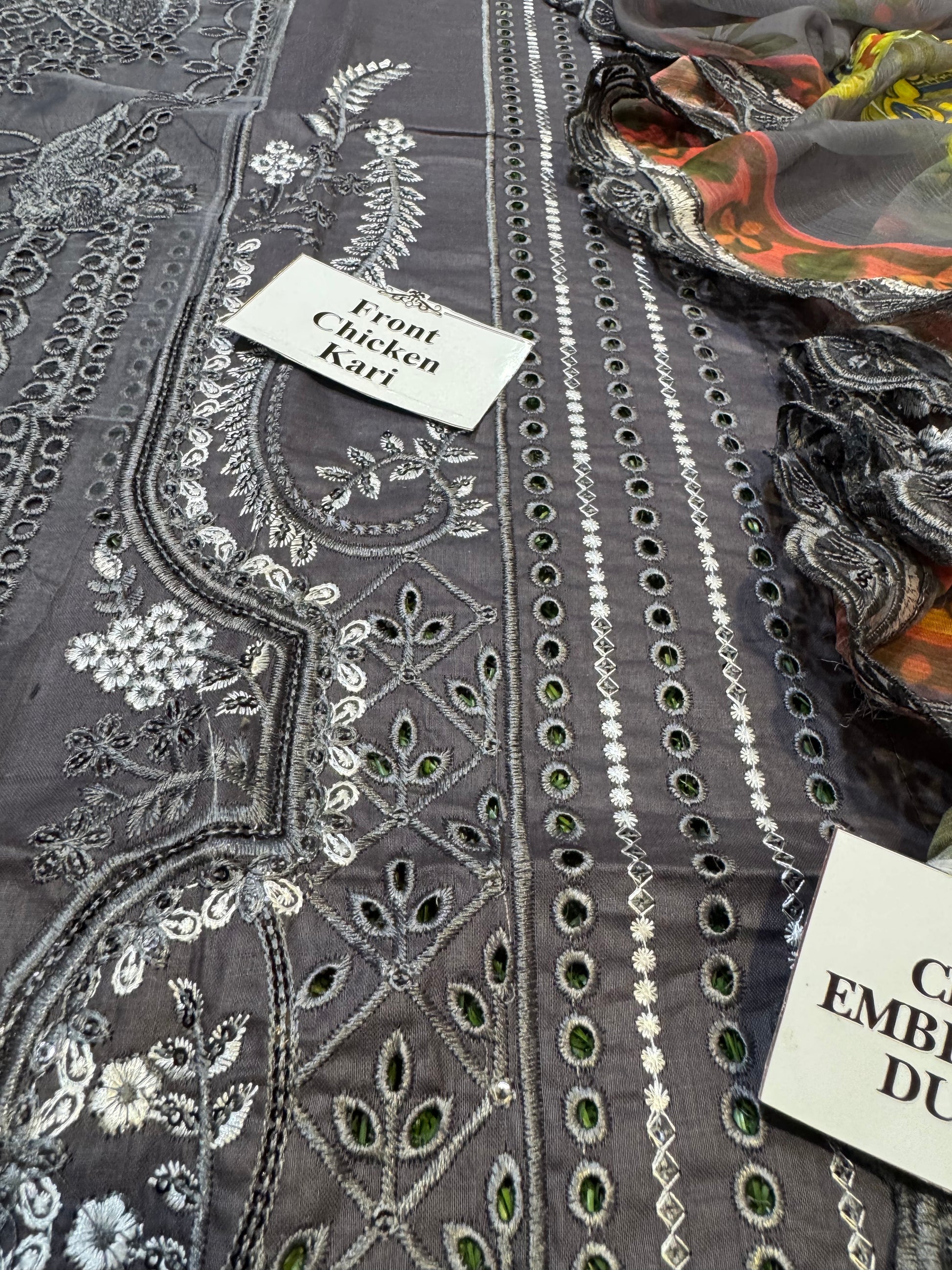 Elegant Summer Unstitched Cotton Suit – 3PC Embroidered Perfection - NZ COLLECTION