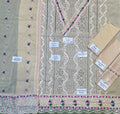 Elegant Summer Unstitched Cotton Suit – 3PC Embroidered Perfection - NZ COLLECTION