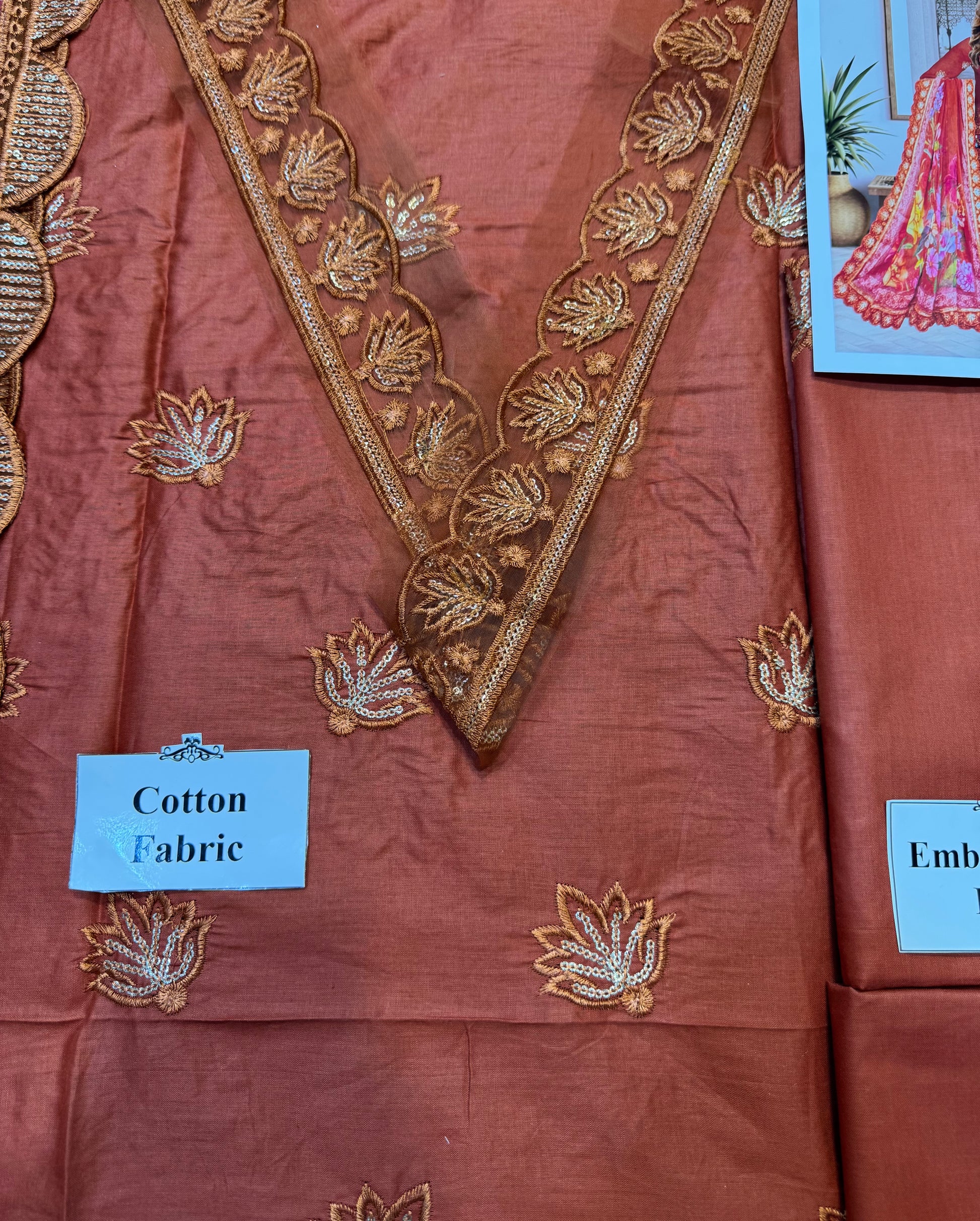 Elegant Summer Unstitched Cotton Suit – 3PC Embroidered Perfection - NZ COLLECTION