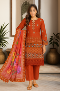 Elegant Summer Unstitched Cotton Suit – 3PC Embroidered Perfection - NZ COLLECTION