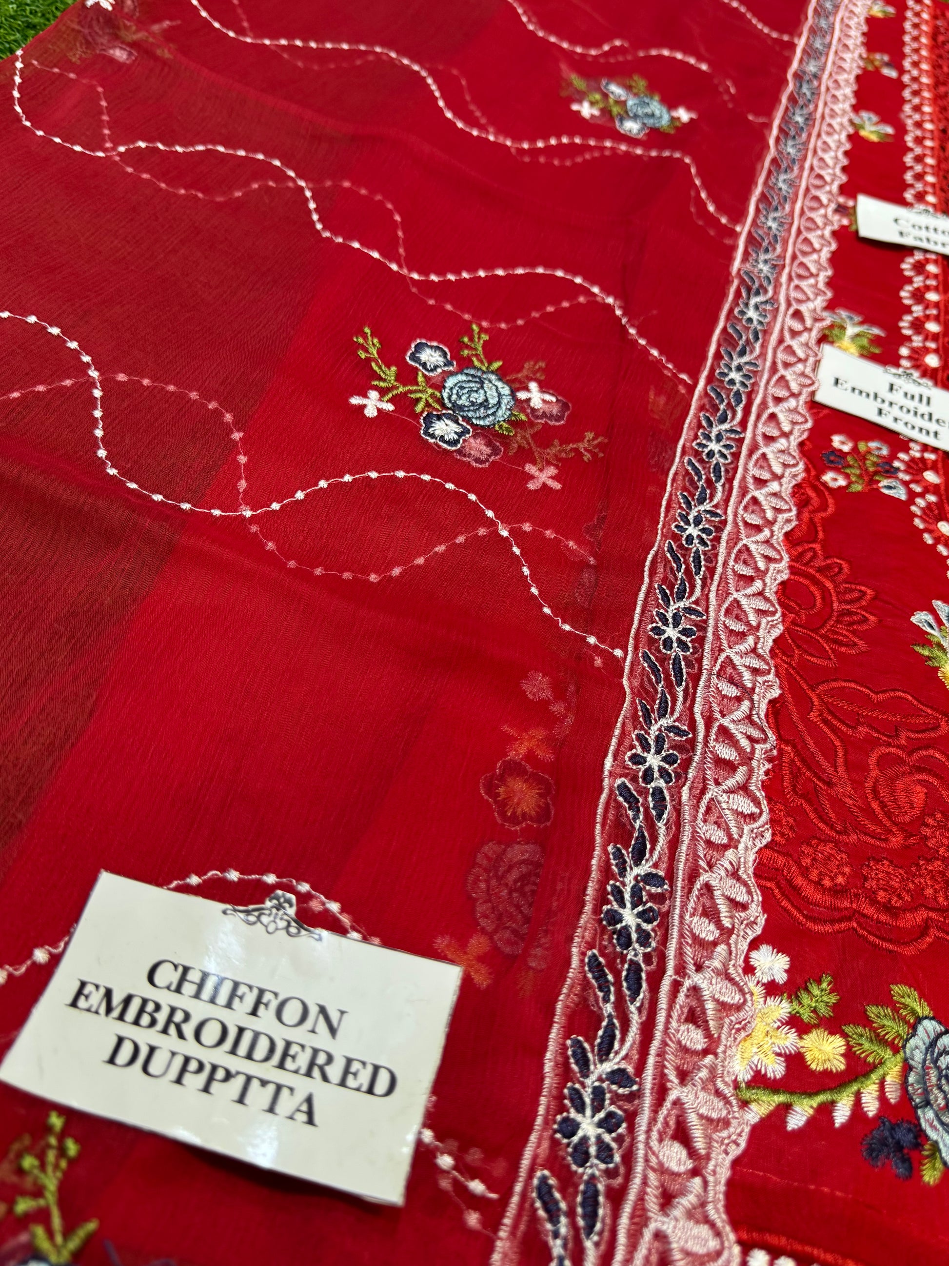 Elegant Summer Unstitched Cotton Suit – 3PC Embroidered Perfection - nz-330 - NZ COLLECTION