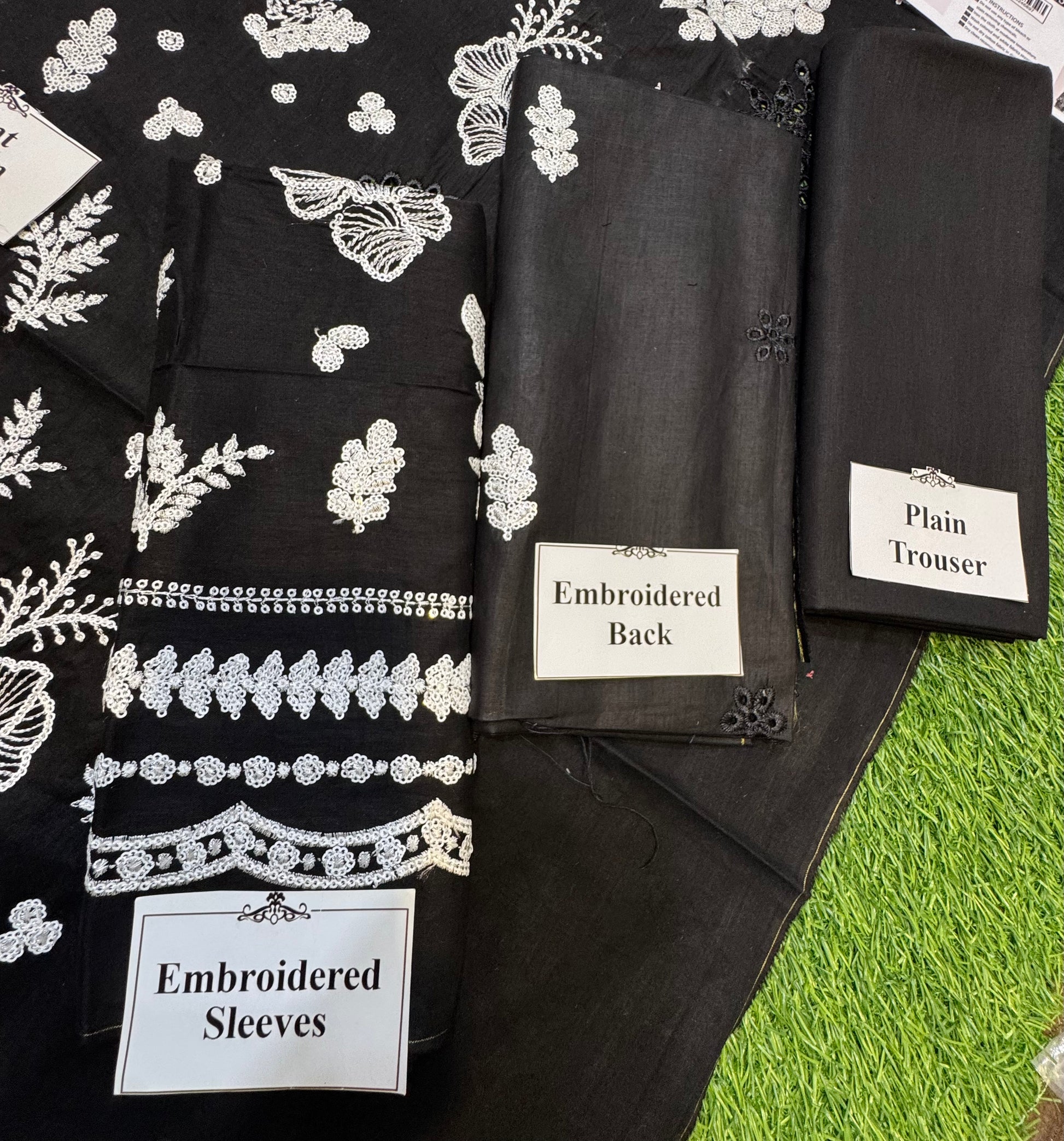 Elegant Summer Unstitched Cotton Suit – 3PC Embroidered Perfection - NZ COLLECTION