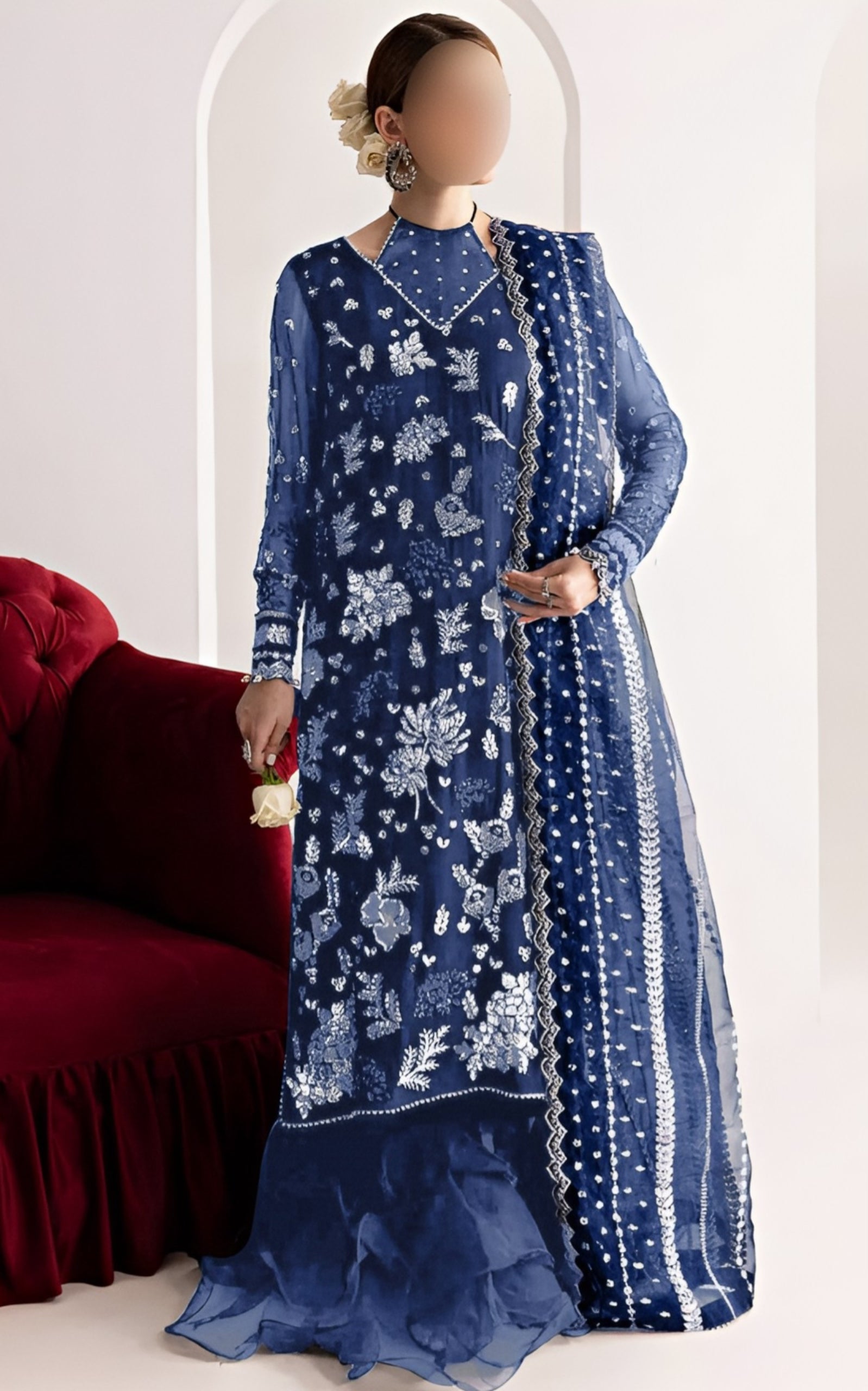 Elegant Summer Unstitched Cotton Suit – 3PC Embroidered Perfection - NZ COLLECTION