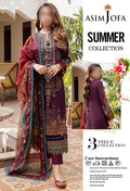 3-Piece Unstitched Lawn Suit Asim Jofa (Replica) - NZ COLLECTION