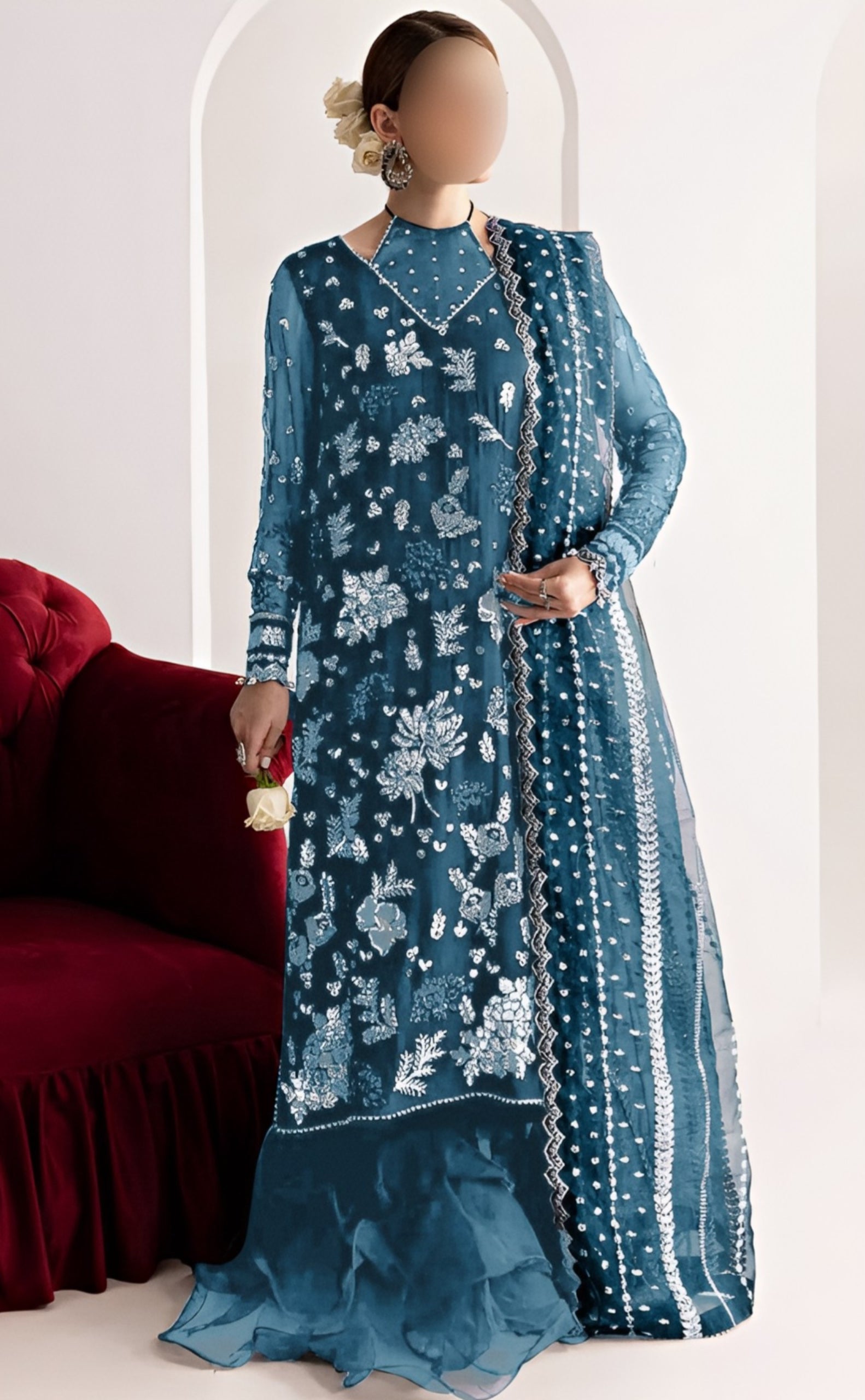 Elegant Summer Unstitched Cotton Suit – 3PC Embroidered Perfection - NZ COLLECTION