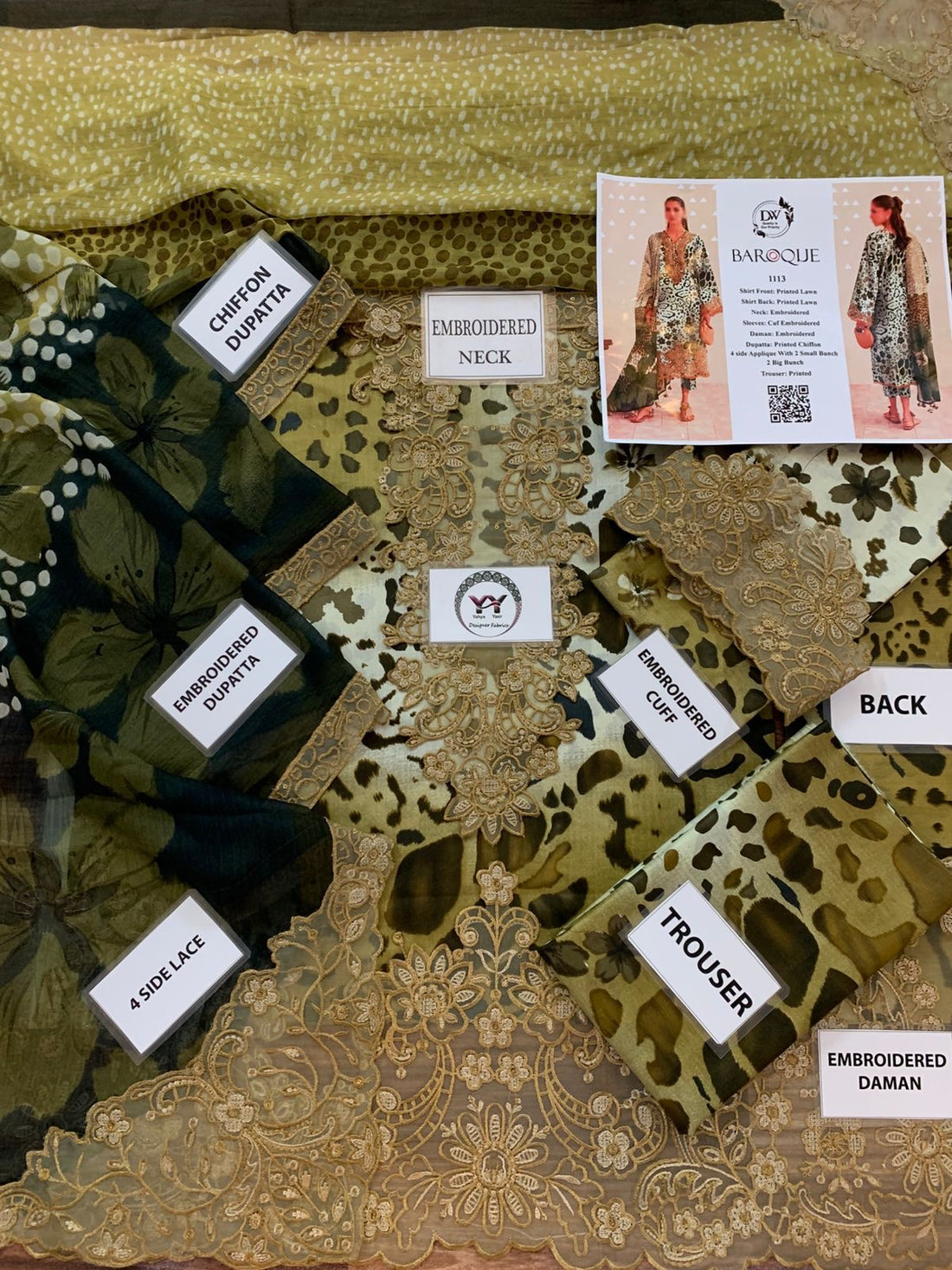 3 Piece Unstitch Viral Cheetah Article With Ready To Wear Dupatta