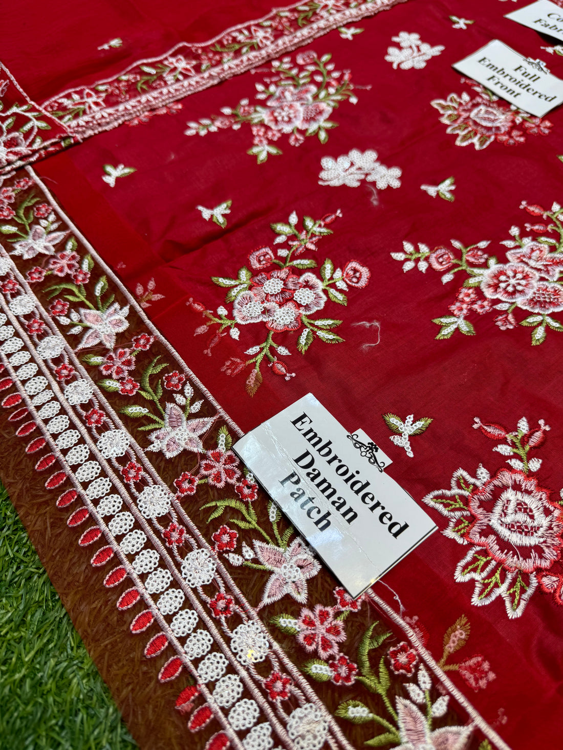 3pcs Unstitch Lawn Cotton Dress With Ready To Wear Dupatta