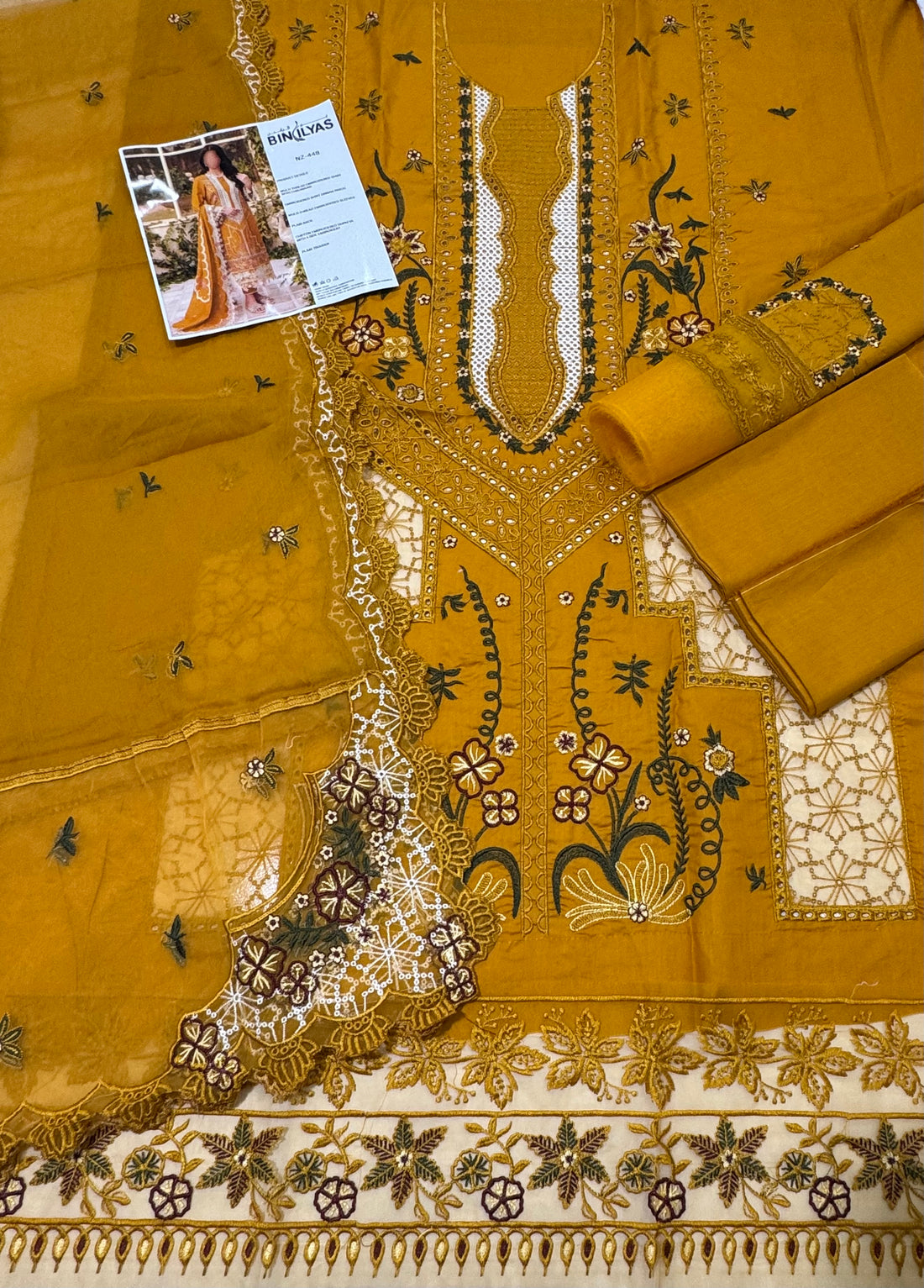 Akbar Aslam 3pcs Unstitch Dress