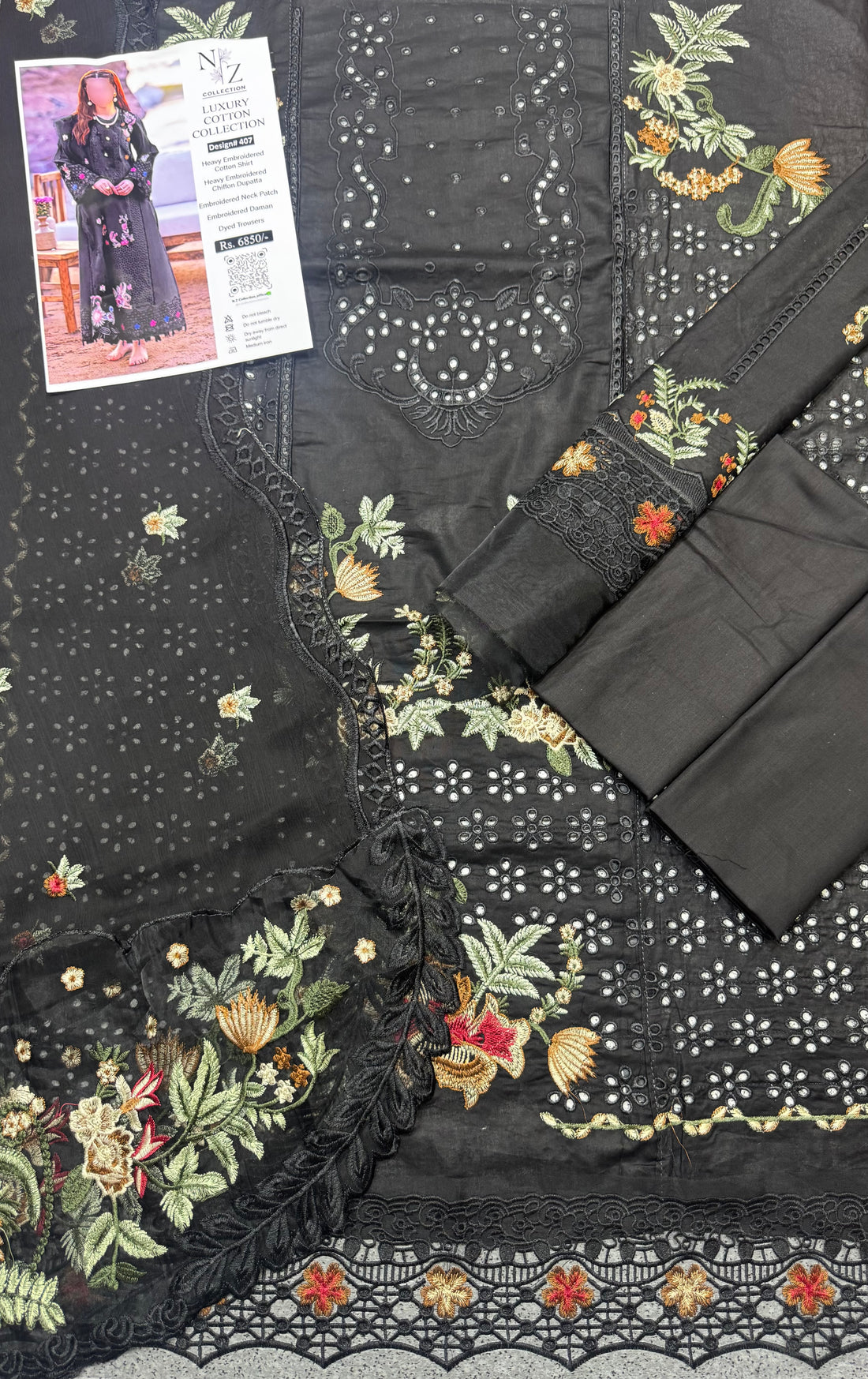 Viral Qalamkar 3Piece Unstitch Dress