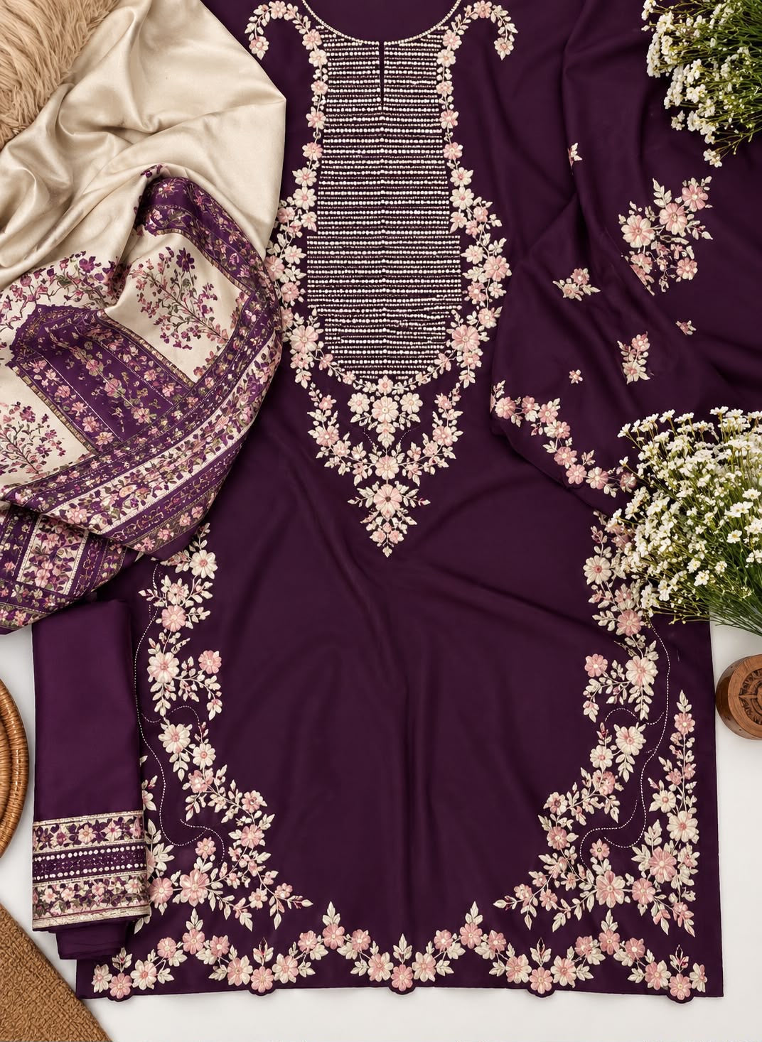 Ethnc Viral 2pcs Deep Purple Colour