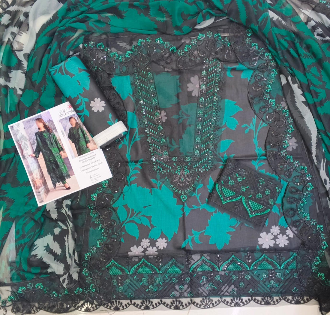 3pcs Unstitch Ramsha Article