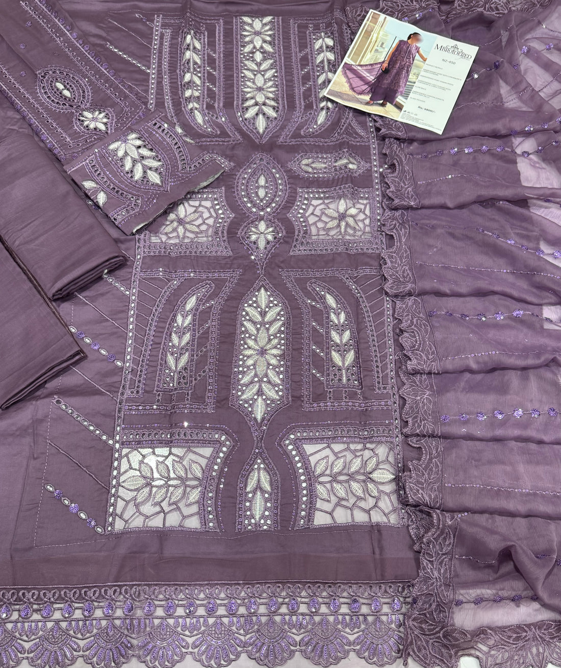 Viral Maria B 3Piece Unstitch Dress With Ready To Wear Dupatta