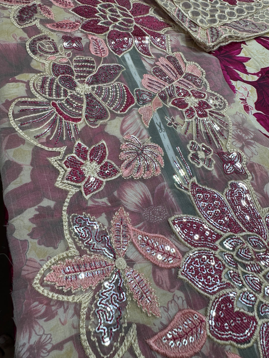 Adan Libas 3 piece unstitch lawn dress with ready to wear dupatta