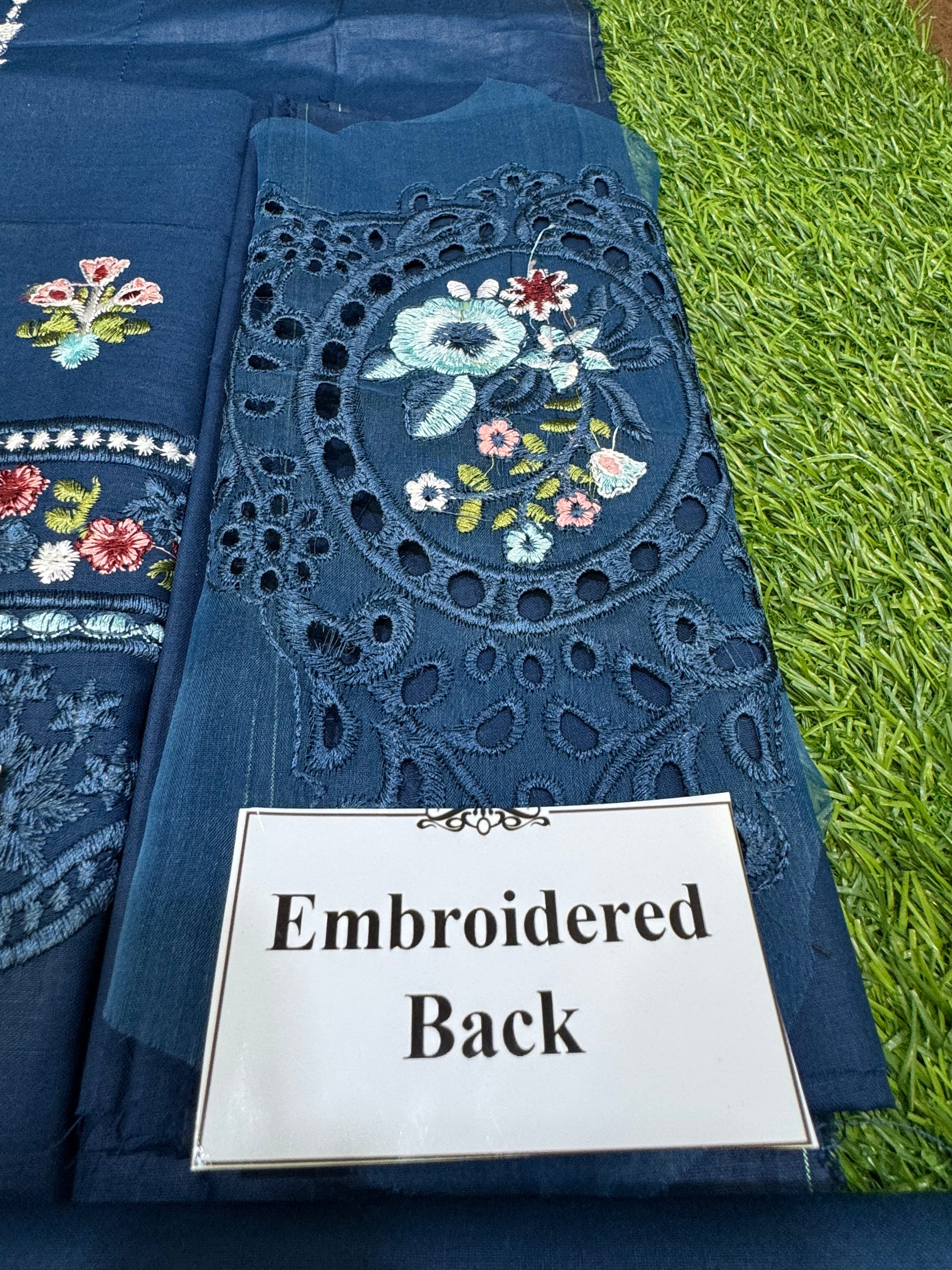 Elegant Summer Unstitched Cotton Suit – 3PC Embroidered Perfection - nz-330 - NZ COLLECTION