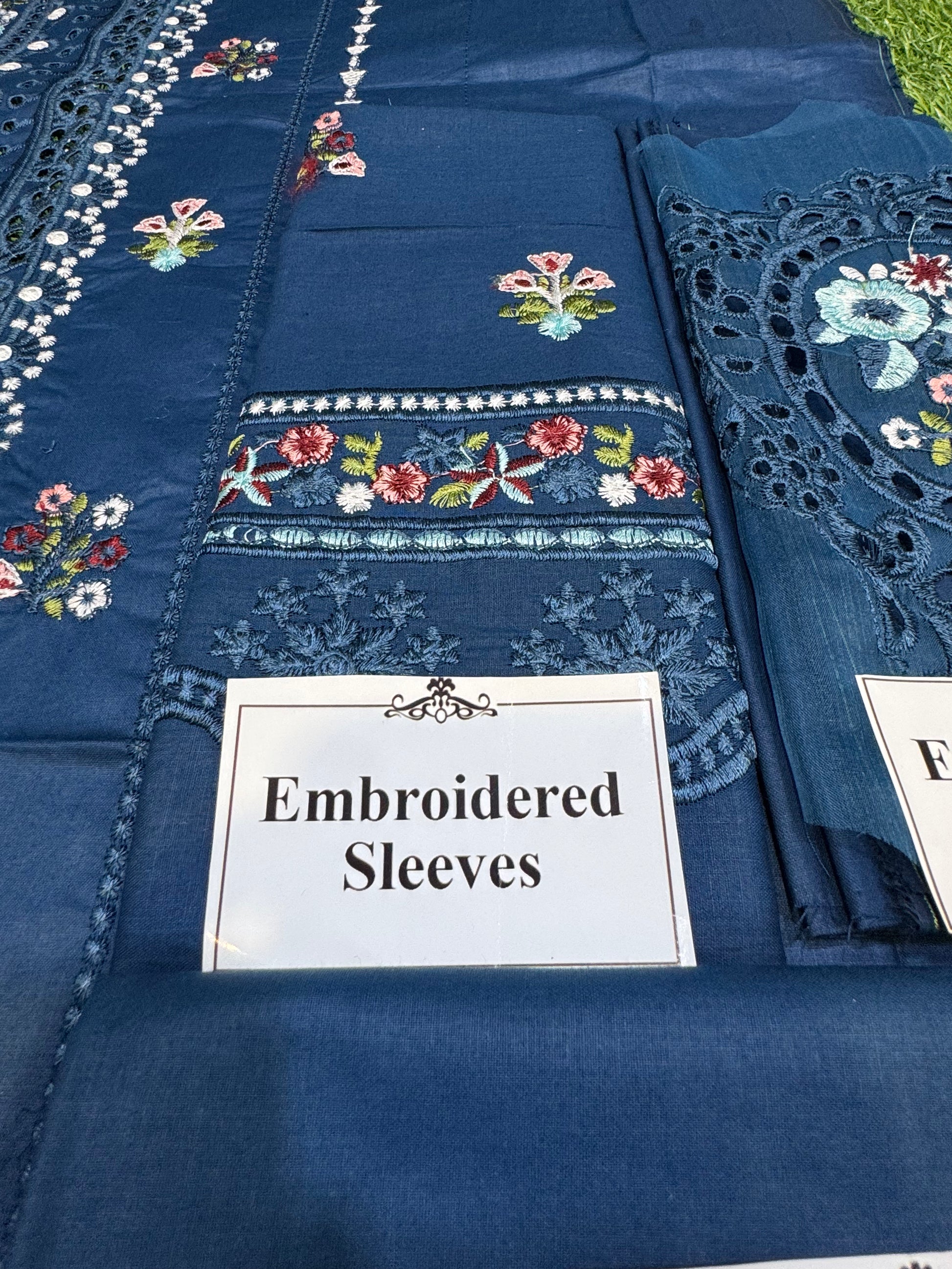 Elegant Summer Unstitched Cotton Suit – 3PC Embroidered Perfection - nz-330 - NZ COLLECTION