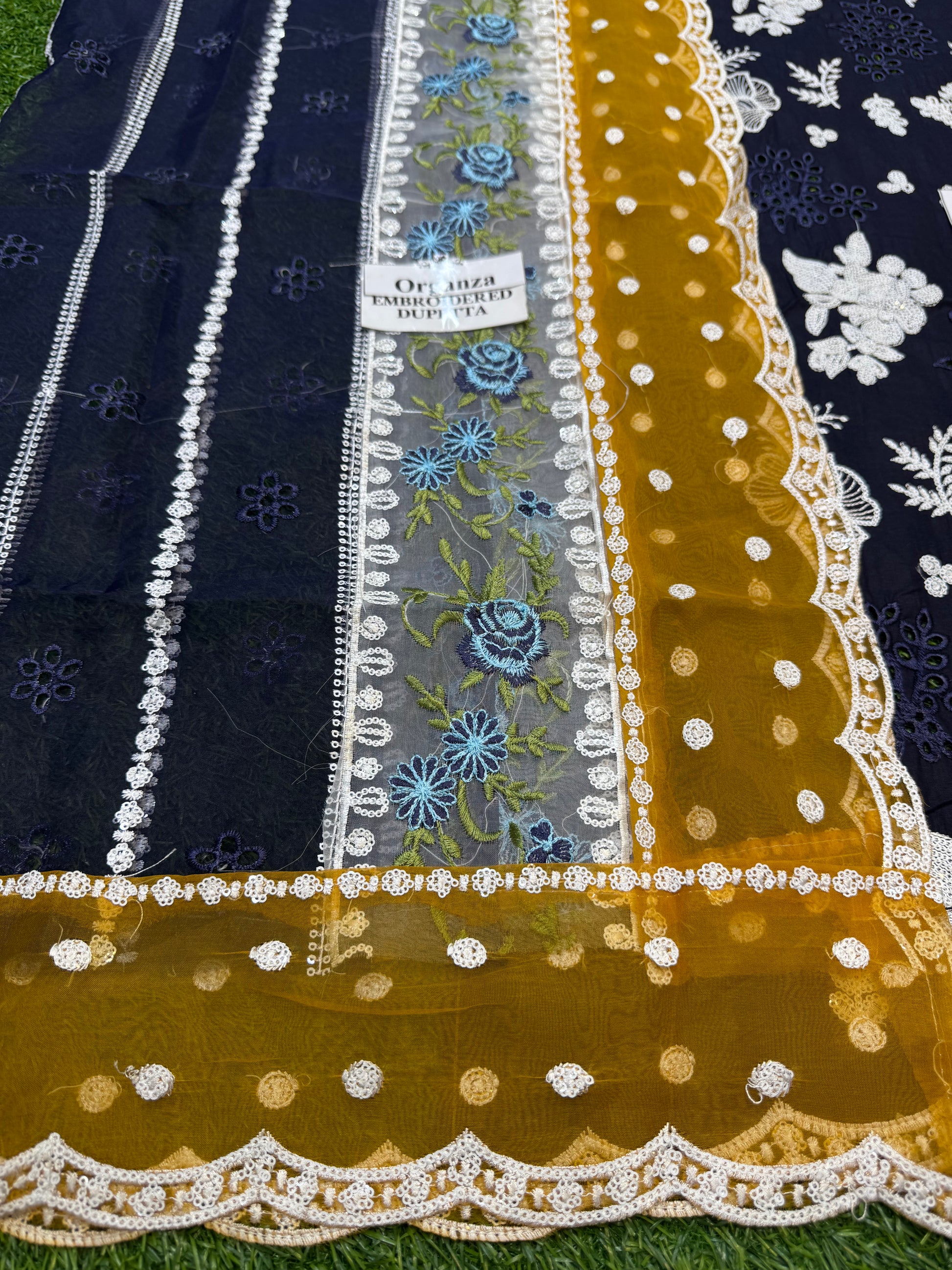 Elegant Summer Unstitched Cotton Suit – 3PC Embroidered Perfection - NZ COLLECTION