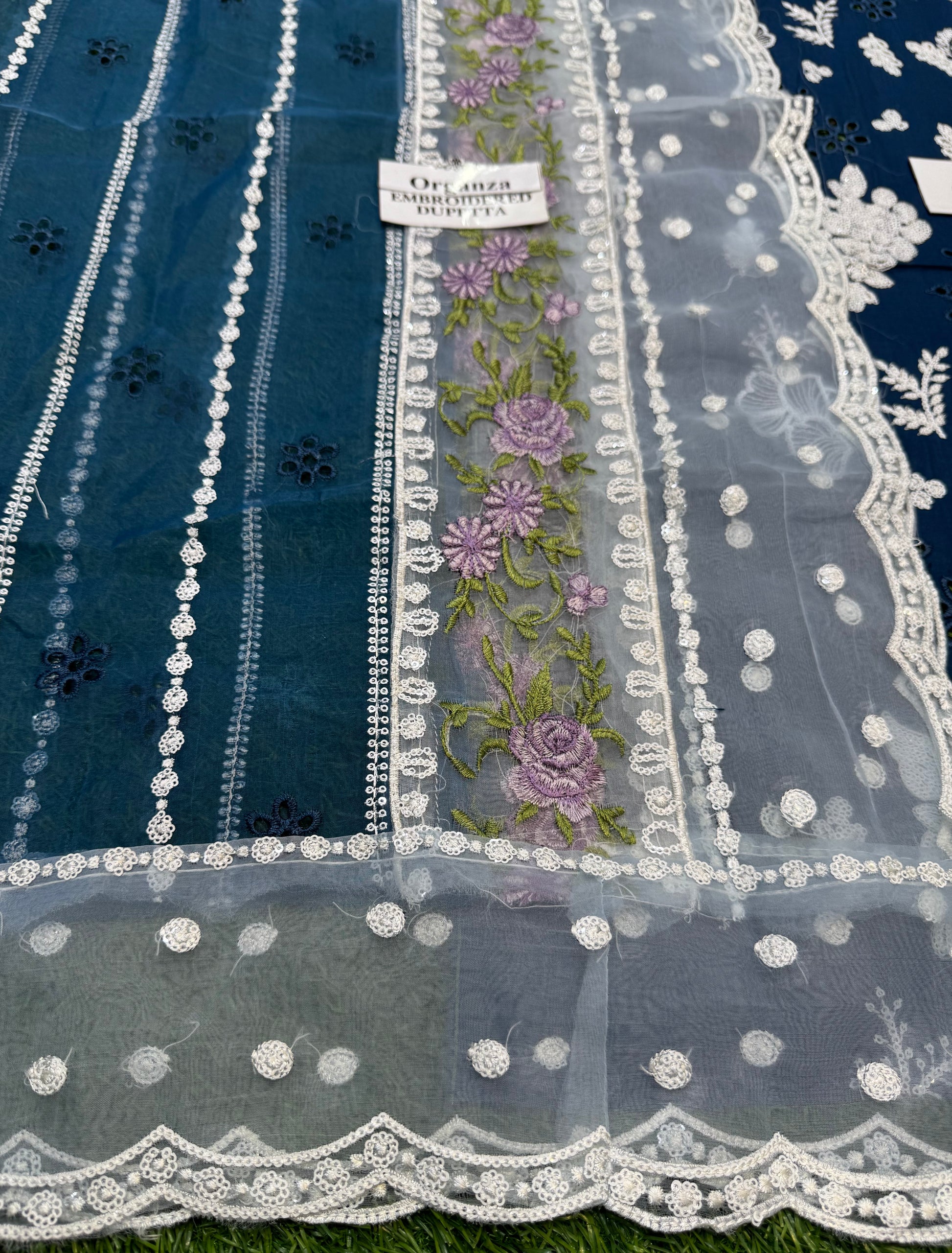 Elegant Summer Unstitched Cotton Suit – 3PC Embroidered Perfection - NZ COLLECTION
